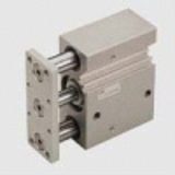 Guided compact cylinders