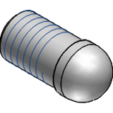 AFPQNA, AFPQHNA, AFPQND, AFPQHND - 定位销 - 高硬度不锈钢 - 大头球面型 - 外螺纹型 - P，L，B指定型