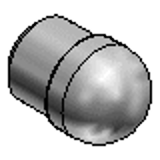 AKFQA, AKFQD - 位置決めピン 高硬度ステンレス 大頭球面 -DP公差選択- 圧入タイプ
