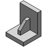 WAS__ - 焊接 安装板・支架 -L型- -单加强筋型-