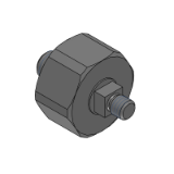 FJCMX, FJCMXS - 浮动接头 -超短 带偏角功能外螺纹安装型- 外螺纹（内螺纹气缸用）
