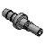 NMCPH, NMCPHS - Air Couplers - MiniatureType - Tube Mounting Plug