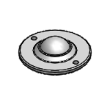 BCHES - 钢珠滚轮(全不锈钢 螺栓固定)