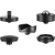 02210 - Cabeza esférica, placa de centrado, piezas adicionales prismáticas, piezas de fijación adicionales, pieza adicional con bola giratoria