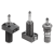 04368 - Dispositivos de sujeción pivotantes, hidráulicos compactos  con retroceso por muelle y efecto simple o doble