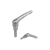 06461 - Maniglia a leva in zinco pressofuso con collare allungato con filettatura esterna, parti metalliche in acciaio inox