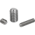 07111 - Ball-end thrust screws without head stainless steel with flattened ball
