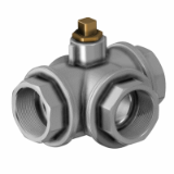 ITEM 160-161 - 3-way threaded-ends brass ball valve,"T" or "L" port