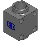 PTCF-B EO - Cetop square flange 180° T-connection