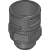 VPGRB/VPGRG, N - Reinforced Straight Connector, male plastic thread