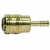 Quick disconnect couplings DN 7.2, brass with a bare metal surface, with hose stem