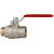 Ball valves with red steel lever, lightweight type, female/male thread