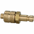 Plugs DN 2.7, brass with a bare metal surface, for hose