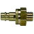 Plugs for couplings DN 7.2 - DN 7.8, brass with a bare metal surface, with an integrated backflow damper, male