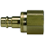 Plugs for couplings DN 7.2 - DN 7.8, brass with a bare metal surface, with an integrated backflow damper, female