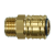 Quick disconnect couplings DN 7.2, brass with a bare metal surface, male