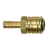 Quick disconnect couplings DN 7.2, brass with a bare metal surface with hose stem