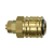Quick disconnect couplings DN 7.2, brass with a bare metal surface with hose connector, with swivel nut