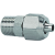 Male connectors, conical male thread acc. to ISO 7-1, stainless steel 1.4404