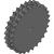 24B-2 (38,1 x 25,4 mm) - Plate wheels for duplex chain (DIN 8187 - ISO/R 606)