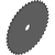 05B-1 (8 x 3,0 mm) - Plate wheels for simplex chain (DIN 8187 - ISO/R 606)