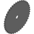 16b-1 (25,4 x 17,02 mm) - Kettenradscheiben für Simplex/Duplex/Triplex Rollenkette  (DIN 8187 - ISO/R 606)