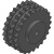 28b-3 (44,45 x 30,99 mm) - Kettenräder mit einseitiger Nabe für Triplex - Rollenkette nach: DIN 8187 - ISO/R 606