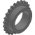 12B R. 12,07 - Taper bored sprockets with induction hardened teeth (45 ÷ 55 HRC)