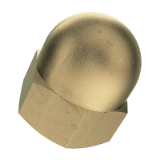 DIN 1587 - FN 282 - Messing, blank - Hexagon cap nuts, high form