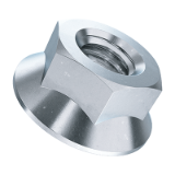 DIN 6923 (ISO 4161) - FN 245 - 8, verzinkt blau - Hexagon nuts with flange