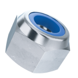 DIN 985 (ISO 10511) - FN 214 - 10, verzinkt blau - Prevailing torque type hexagon nuts with non-metallic, low type