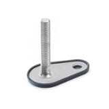05000696000 - Stainless steel base, wrench flat bottom, with mounting lug teardrop shape
