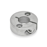 05000817000 - Slotted stainless steel ring with two counterbored holes for cap screws