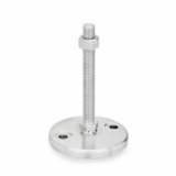05000911000 - Stainless steel adjustable foot with external hexagon at the bottom