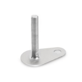 05001017000 - Stainless steel base with wrench flat at the bottom and fixing lug, teardrop shape