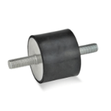 05001065000 - Steel rubber buffer with 2 screws
