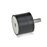 05001066000 - Steel rubber buffer with internal thread and screw