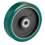 TR-ROLL polyurethane wheels, cast iron center