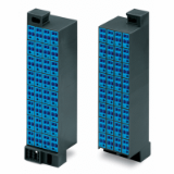 726-345 - Matrix patchboard, 32-pole, Marking 1-32, suitable for Ex i applications, Color of modules: blue, Module marking, side 1 and 2 vertical, for 19" racks, 180° rotated