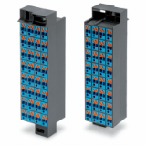 726-800 - Matrix patchboard, 32-pole, plain, Color of modules: blue, for 19" racks