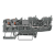 2222-1401 - 2-conductor/2-pin carrier terminal block, with push-button, 2.5 mm², for DIN-rail 35 x 15 and 35 x 7.5, Push-in CAGE CLAMP®