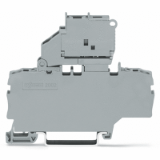 2002-1911 - 2-Leiter-Sicherungsklemme mit schwenkbarem Sicherungshalter für G-Sicherungseinsatz 5 x 20 mm ohne Defektanzeige mit zusätzlicher Brückung