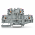2202-2708 - Double-deck terminal block, with push-button, 4-conductor through terminal block, L, without marker carrier, suitable for Ex e II applications, internal commoning, conductor entry with violet marking, for DIN-rail 35 x 15 and 35 x 7.5, 2.5 mm², Push-in CA