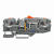 2206-1671/1000-848 - Ground conductor disconnect terminal block, with test option, with orange disconnect link, with push-button, 24 V, 6 mm², Push-in CAGE CLAMP®