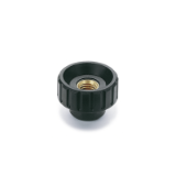 EN 590.5 - Knurled nuts, Bushing Stainless Steel, Type D, with threaded through bore