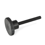 KRSK-S-ST - Knurled Rim Knobs with Threaded Stud, Steel Inch