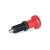 GN 617.2 - Stainless Steel-Indexing plungers with red knob, Type B, without rest position, without lock nut, Inch