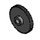 PES95 & PEA95 - Precision Spur Gears - 0.6 Module 8mm Bore 5mm Face Pin Hub Style - 20° Pressure Angle