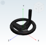 E-HAL41 - Economical handwheel Round flange handwheel Rotary handle type