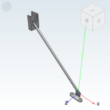 HFX42 - Stop type telescopic strut, detachable stop type